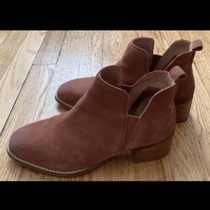 Seychelles Leather Suede Boots - Brown, Ankle Height